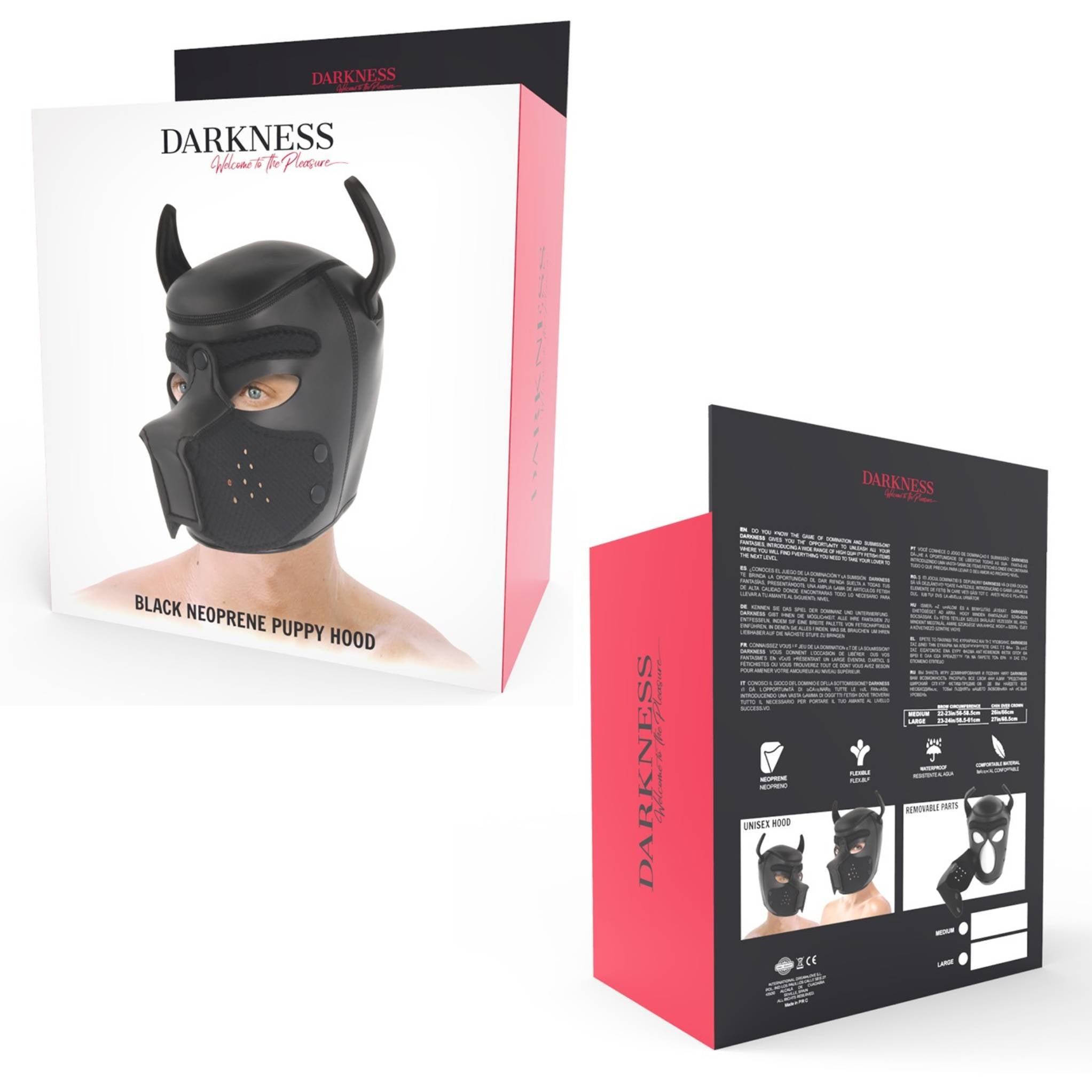 DARKNESS BONDAGE PUPPY PLAY MASKE NEOPREN