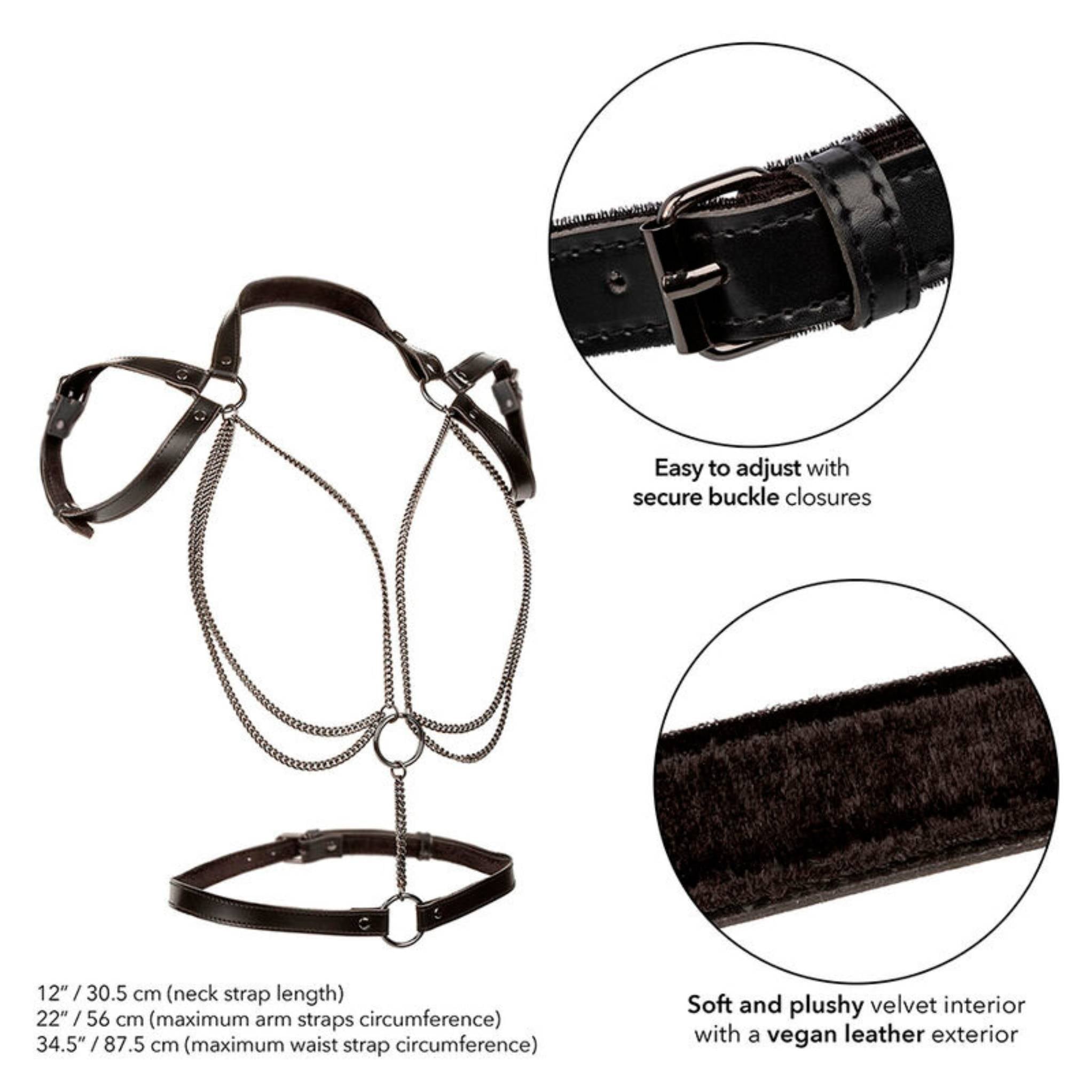 CALEXOTICS EUPHORIA MULTI CHAIN NECK HARNESS